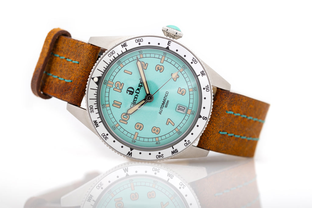Heritage "Sixties's diver limited caribbean" turquoise dial